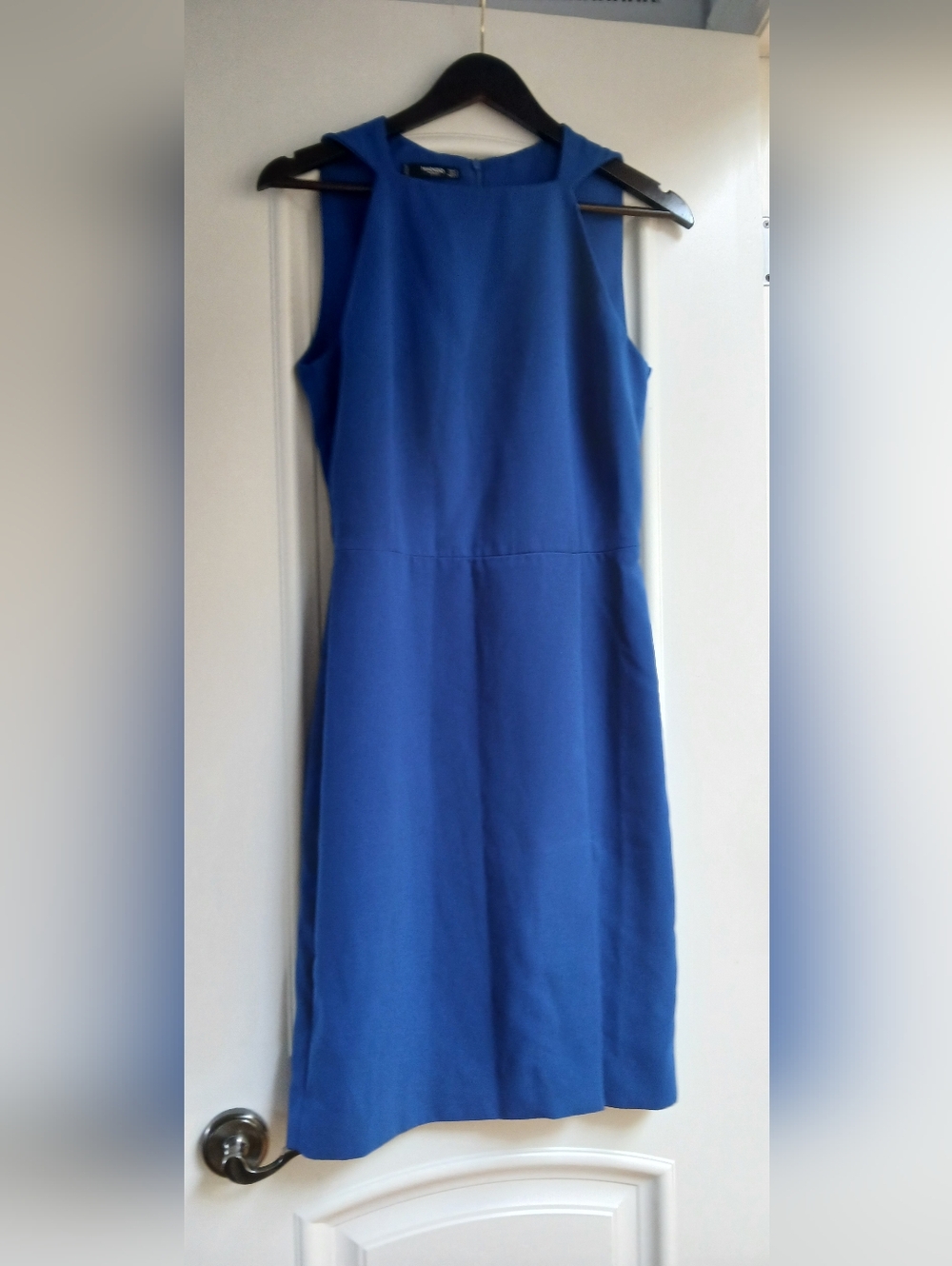 Mango Royal Blue Sleeveless Sheath Dress